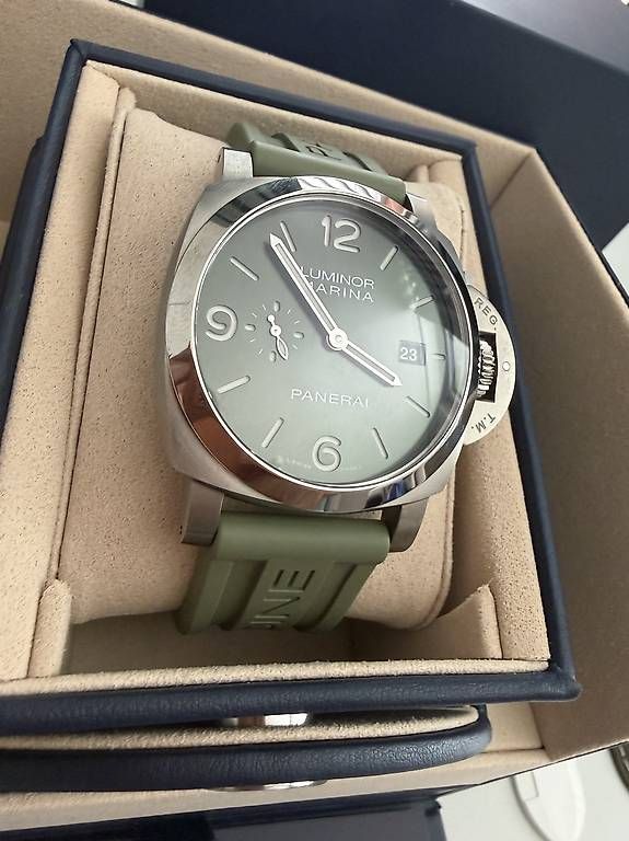 Panerai Orologi: Panerai Luminor Marina Titan-Green – Usato da Zürich venduto da timeio-swapwatch 2