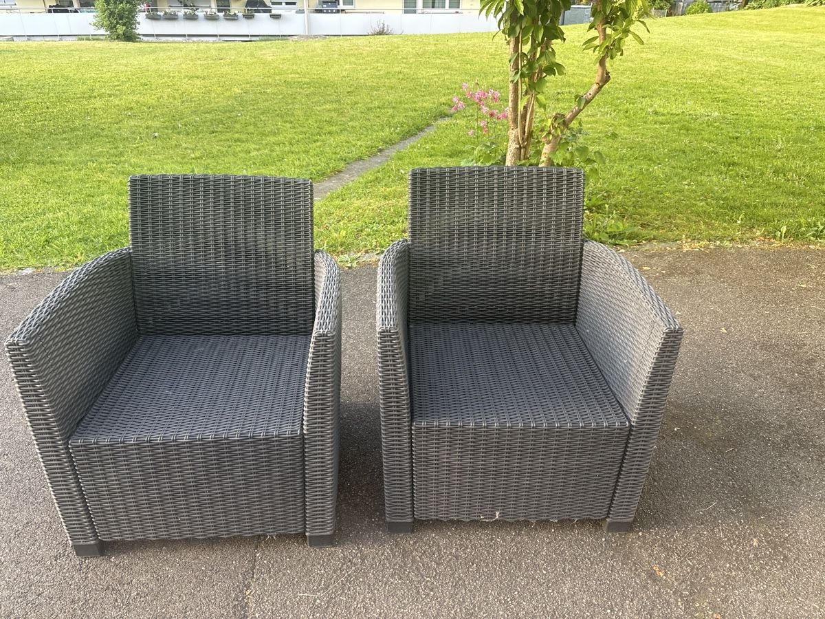 Sedie: 2 Stk. Allibert Gartenstühle, Lounge Sessel – Usato da Altendorf venduto da mausi771