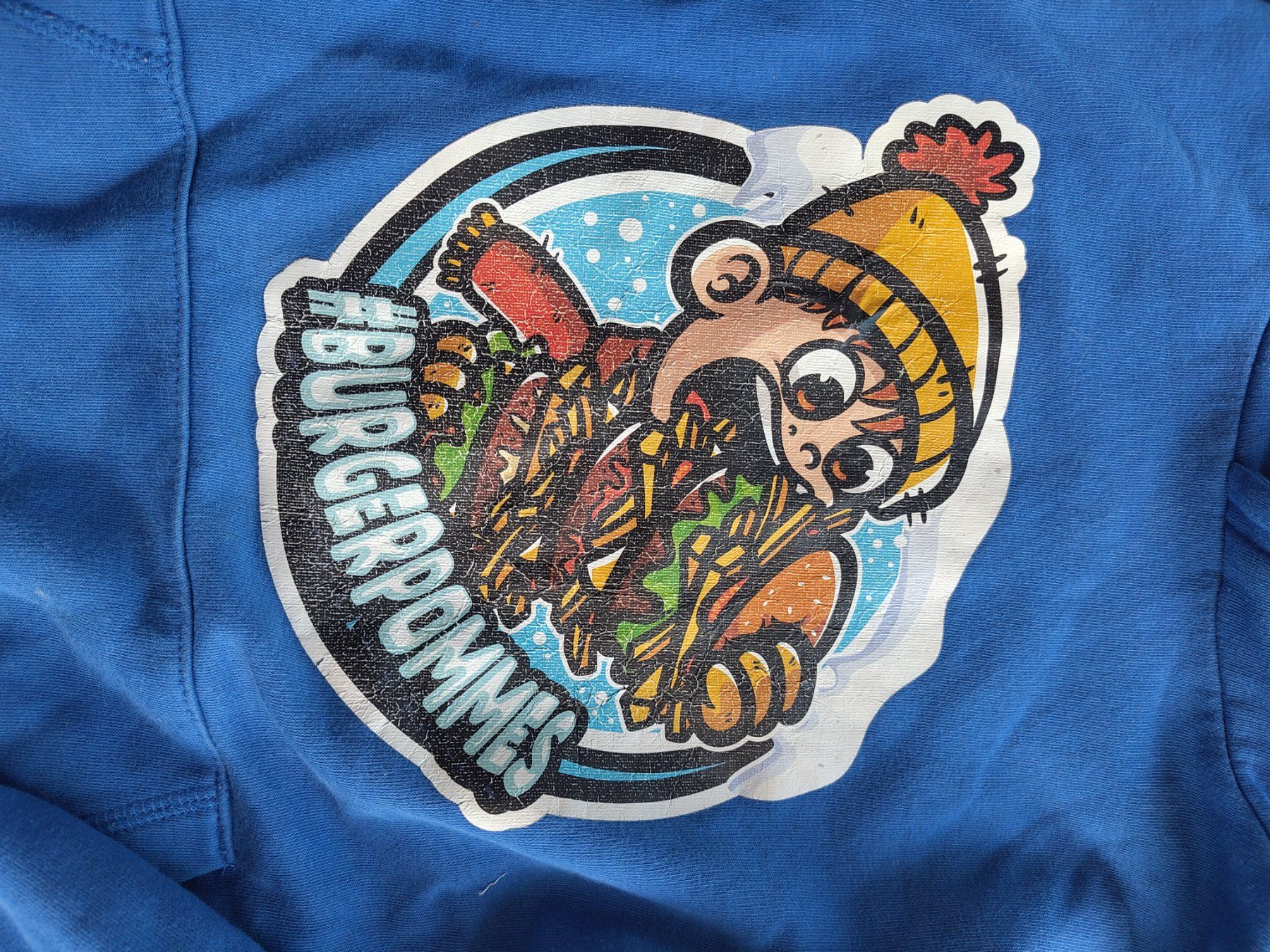 Pulls et sweat-shirts: Burger Pommes Pullover Blau Grösse 152 Winter – D'occasion à Leuggern par Pummi19 1