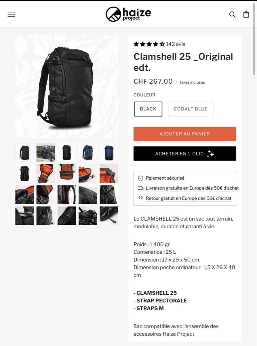 Rucksäcke: Sac à dos Haize Clamshell 25L Original – Gebraucht aus Fontainemelon von jcharpilloz8 6