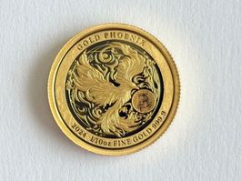 1/10 OZ, Gold Phoenix 2024, Niue 25 Dollars Gold 999.9