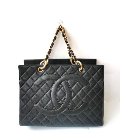Vintage 1997 CHANEL GST Quilted Chain Caviar Tasche Handbag