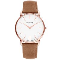 L LARSEN Oliver Herrenuhr – Roségold, Saphirglas – neu OVP