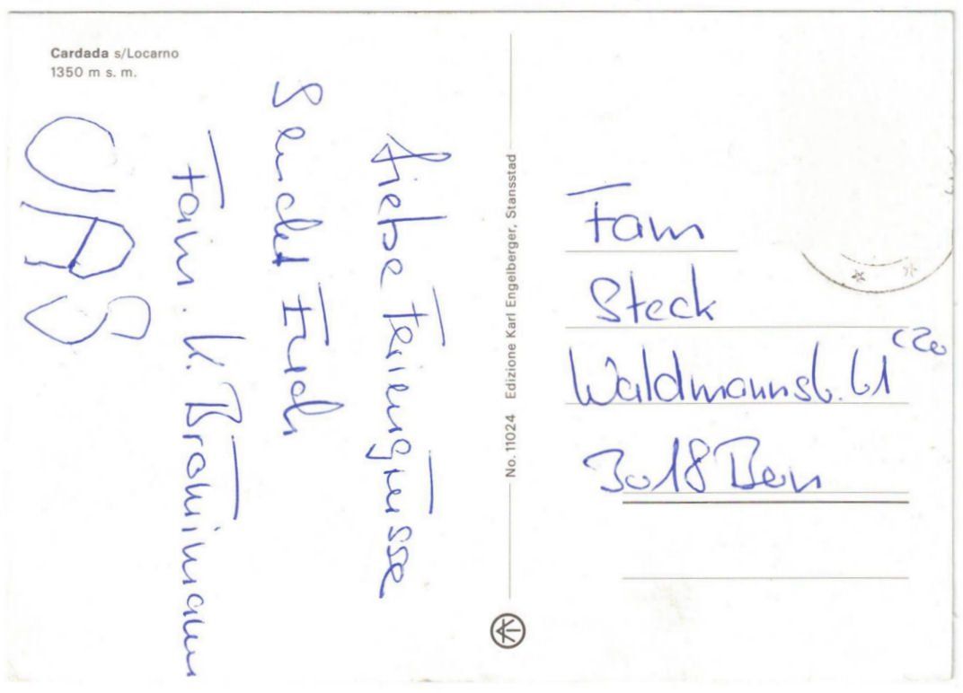 Cartoline postali: Locarno - 5 Bild AK Cardada – Usato da Binningen venduto da Mountainrider 1