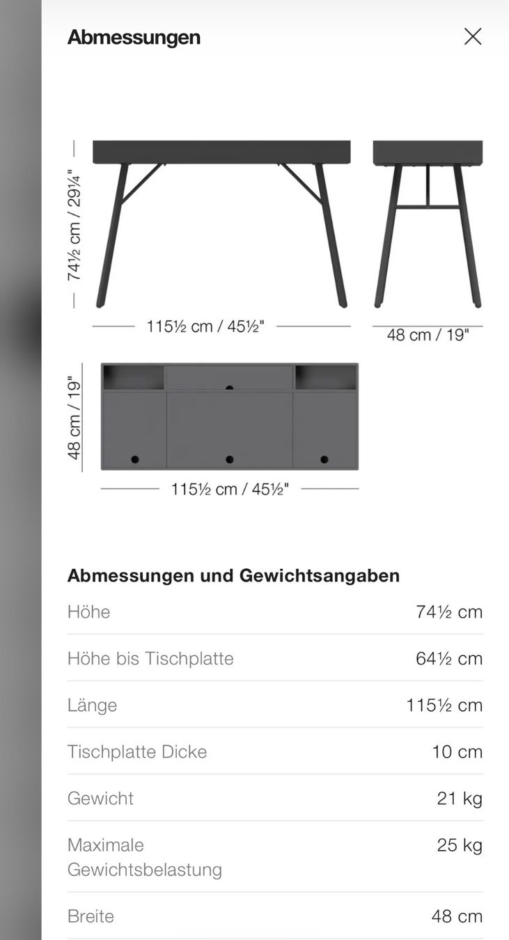 Boconcept Scrivanie: Designer Schreibtisch Boconcept Cupertino weiß Eiche – Usato da Zürich venduto da car_9sdb 4