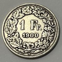 1 Franken - stehende Helvetia - 1900 B (Silber .835)