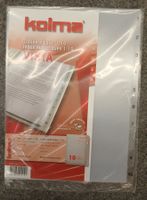 Kolma Vista Zahlenregister 1-10  A4, transparent Neu & OVP