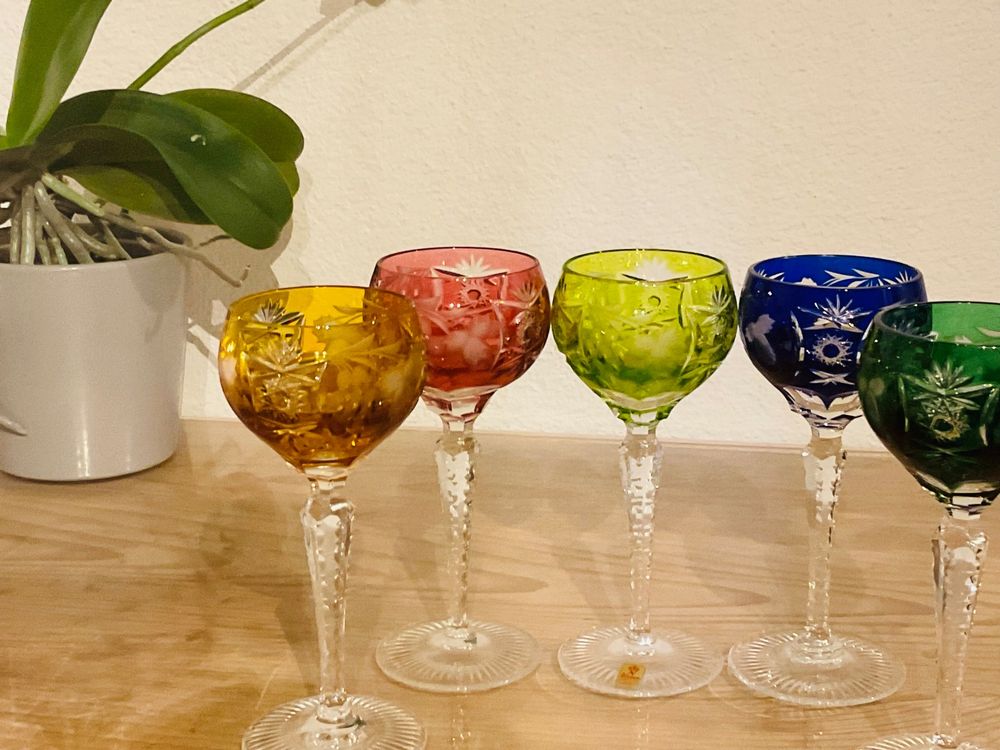 VINTAGE 5 NACHTMANN BLEIKRISTALL APERITIF GLÄSER | Kaufen Auf Ricardo