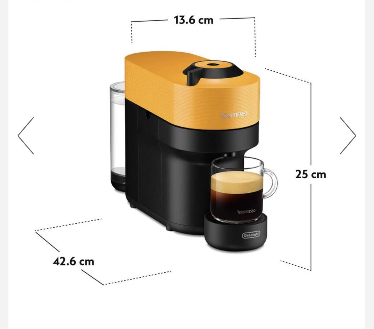 Nespresso Macchine per caffè & Macchine per espresso: Nespresso Vertuo Pop gelb neuwertig – Nuovo (secondo la descrizione) da Diepoldsau venduto da bis_c7qp 2