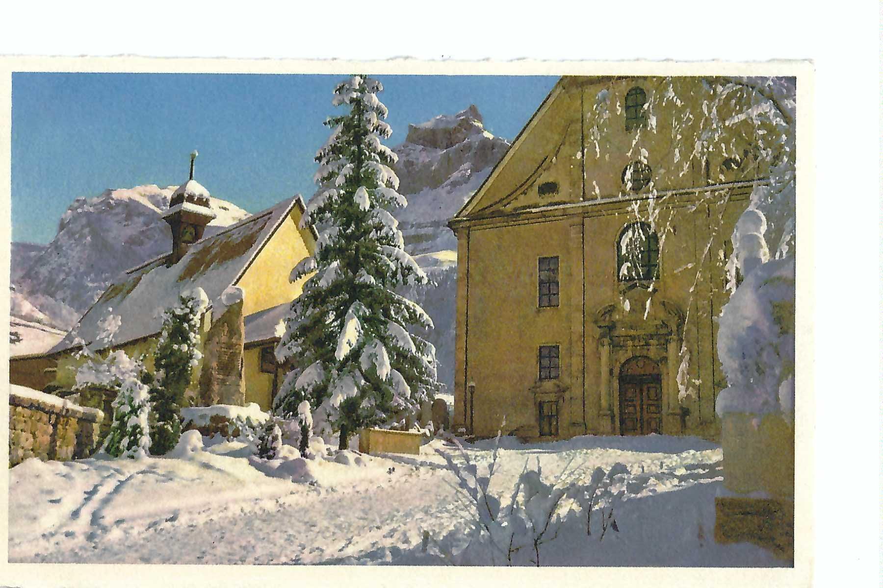 Cartoline postali: Kloster Engelberg im Winter, Kirche C.E.L.A – Usato da Thun venduto da 44wart