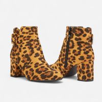 Leopard Print Ankle Boots