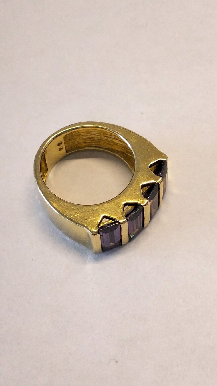 Ringe: Vergoldeter Ring mit CZ – Gebraucht aus Ittigen von amstraad 6