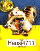 FUSSBALL SCHWEIZ FCB FC BASEL PIN MIT COMICS-TIER GLASIERT
