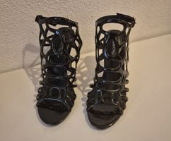 Highheels, Sandalen, schwarz Lack Grösse 41