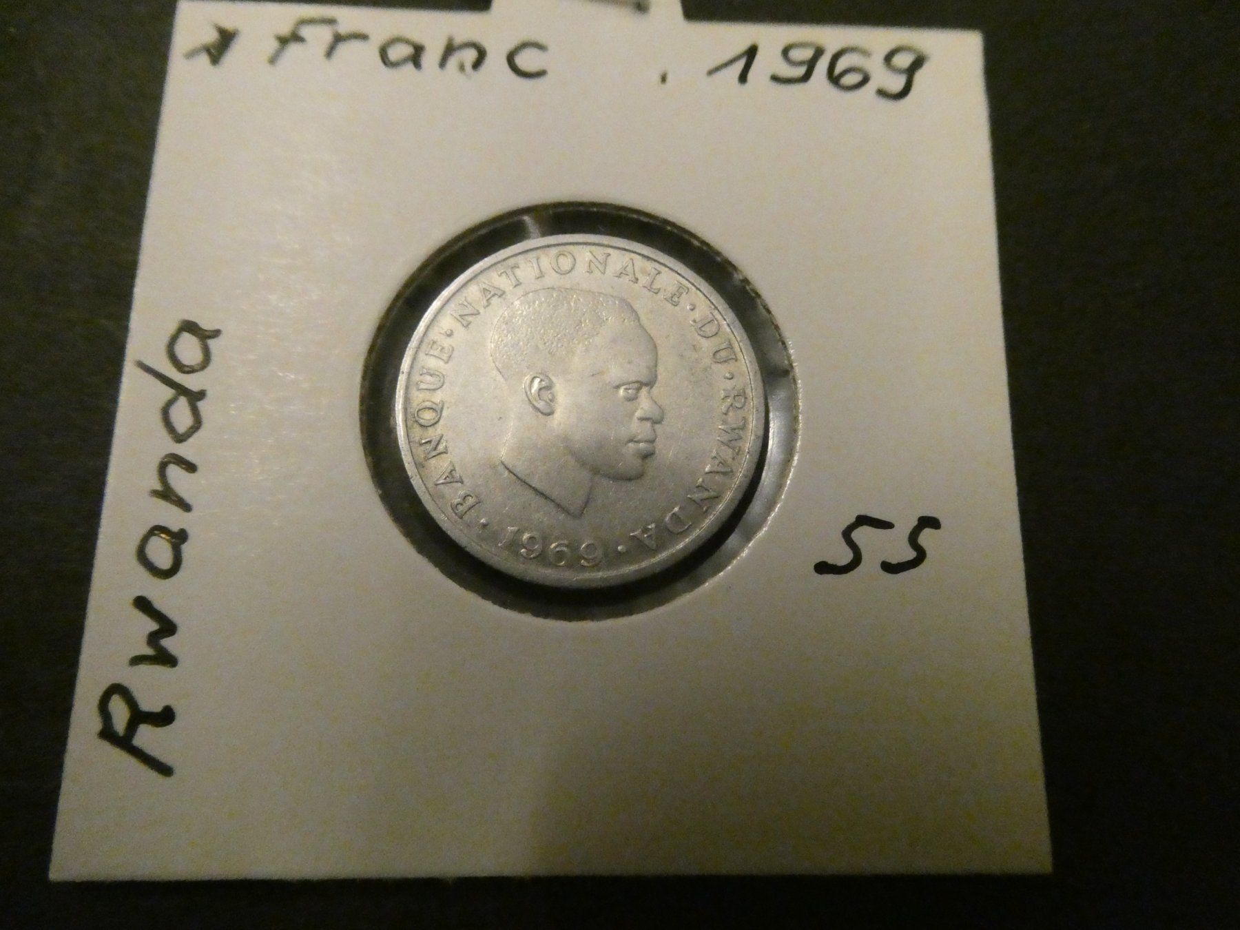 Toutes les monnaies: Rwanda 1969, 1 Franc – D'occasion à Hinterforst par Rohusri