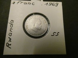 Rwanda 1969, 1 Franc