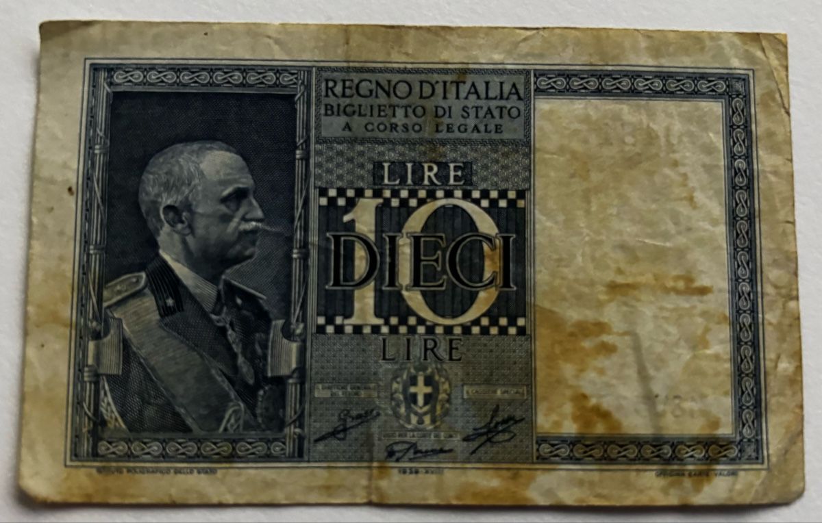 Banconote: Italien 10 Lire 1935 – Usato da Algetshausen venduto da Carrhard