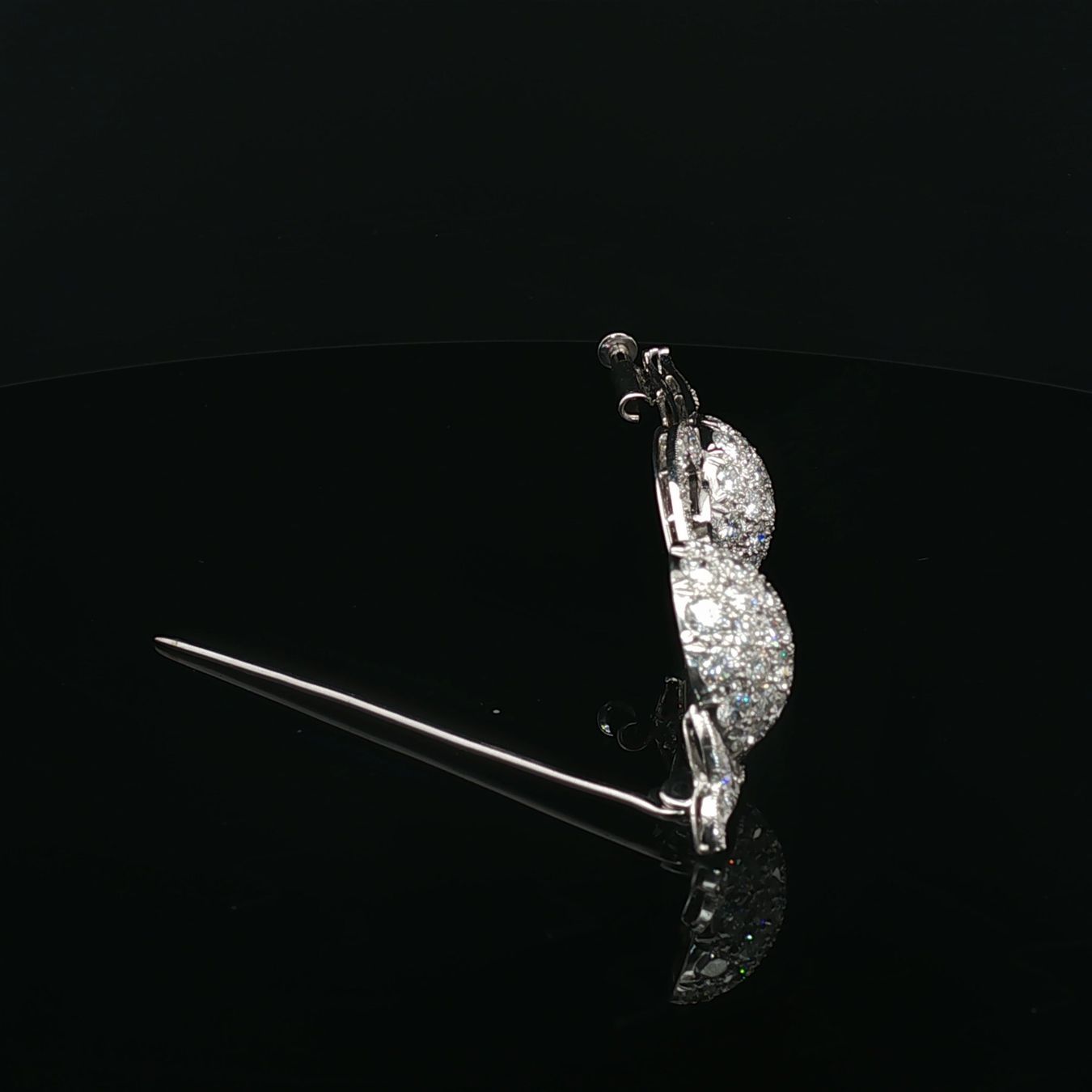 Spille & Fermagli: FUNKELNDE DIAMANTBROSCHE IN 950 PLATIN – Usato da Luzern venduto da EdiGem 8
