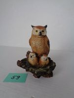 Eule mit Nachwuchs - Polyresin-Figur