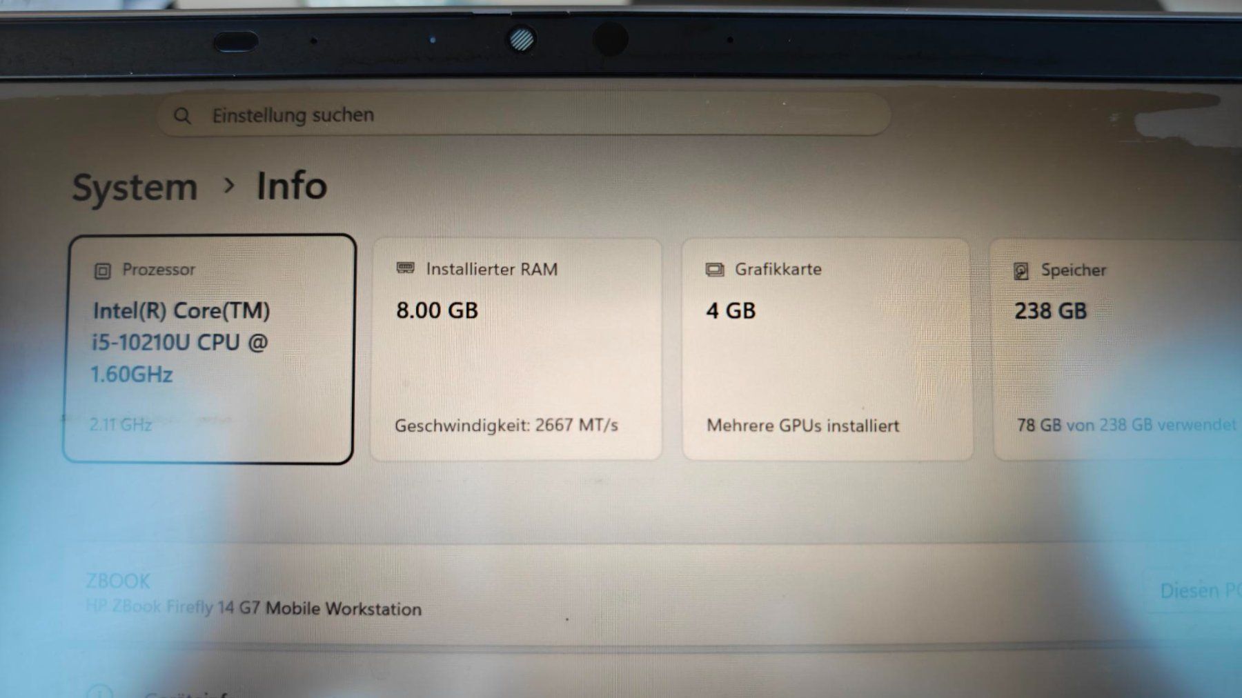 Hewlett Packard Notebook: HP ZBook Firefly 14 G7 – Usato da Oetwil a.d. Limmat venduto da deb_sv2k 3