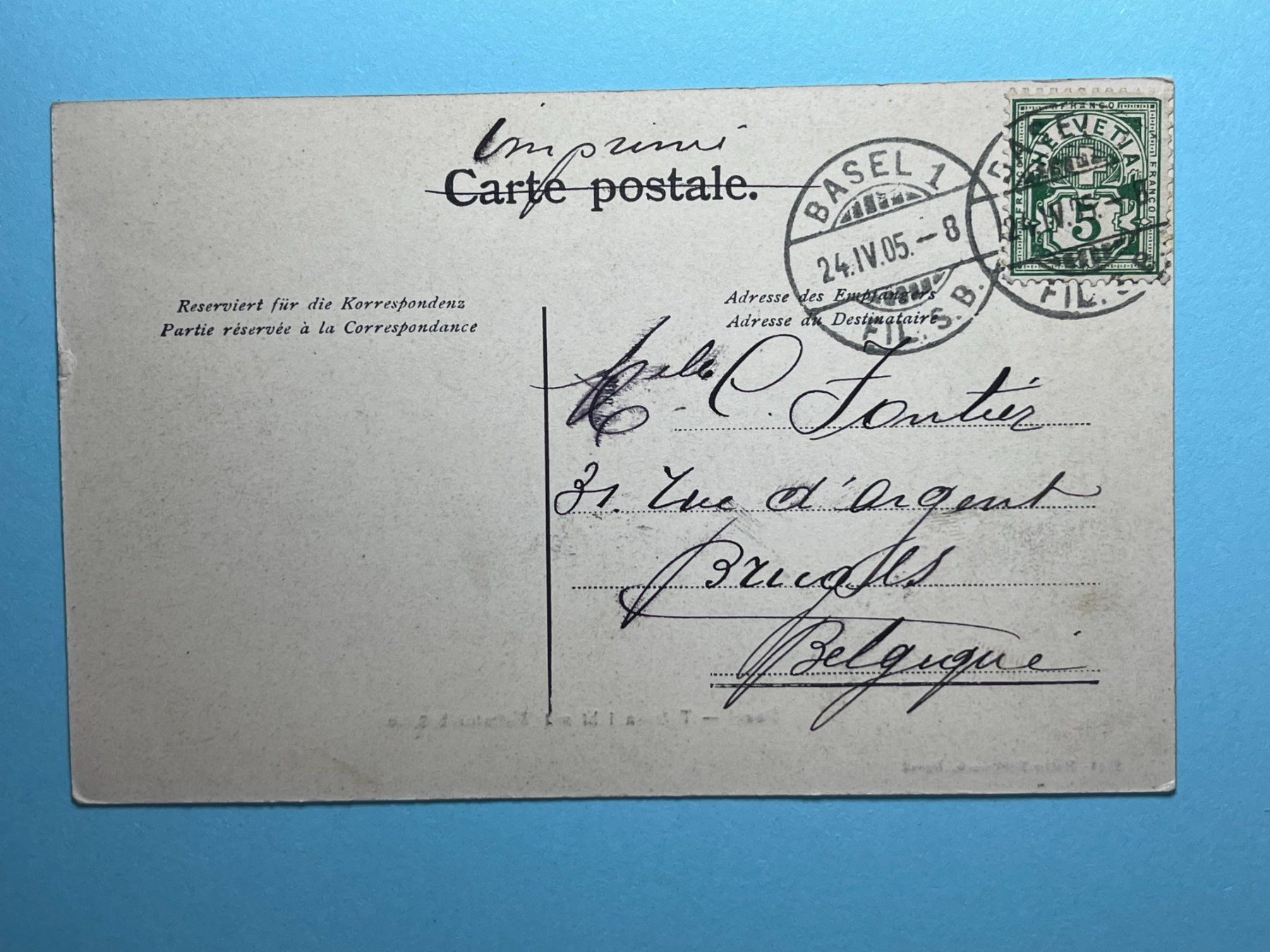 Cartoline postali: Basel, Totalansicht mit Wettsteinbrücke – Usato da Steg VS venduto da _vinci_ 1