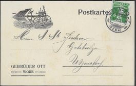 1913 Firmenkarte illust. Gebr. Ott, WORB o Tellknabe ab 1.-