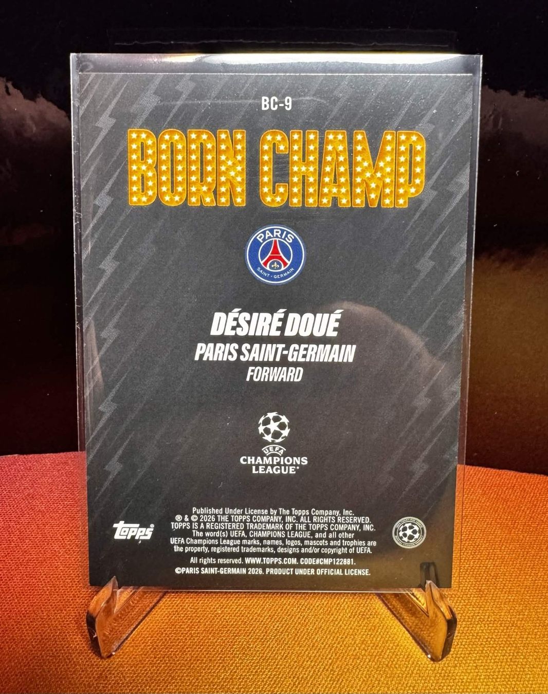 Topps Sammelbilder & Trading cards: Désiré Doué / Topps UCC Flagship 25-26 / Born Champ Insert – Neu (gemäss Beschreibung) aus Berneck von GL-Tradingcards 1