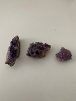 3 Amethyste - dekorative Kristallstufen / Cluster
