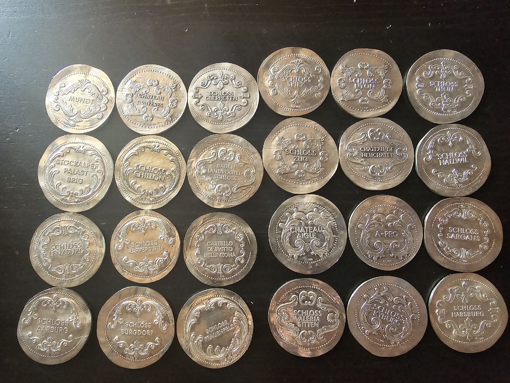 Medaillen: Ab1fr!!☆24 Schweizer Schloss serie☆SILBER☆ – Neu und originalverpackt aus la neuveville von houeka 1