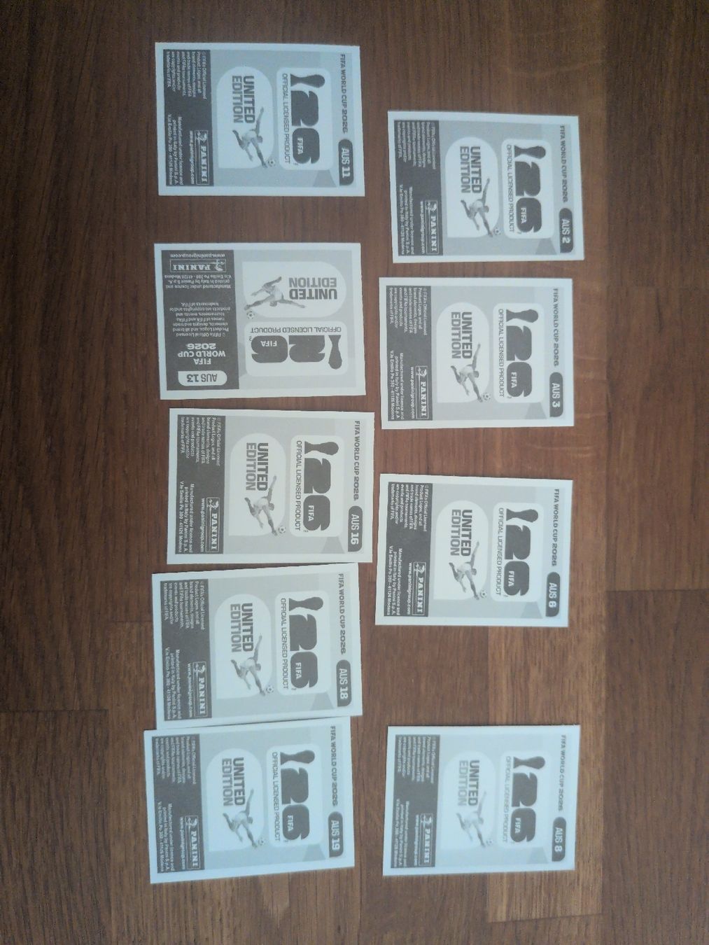Panini Cartes à collectionner: 9 Australien Panini  – Neuf (Voir description) à Dittingen par uke4243