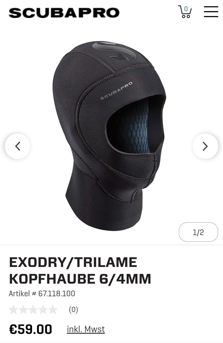 Scubapro Mute per immersioni: Scubapro cappuccio S/M – Usato da Ipsach venduto da ram_sq2r 3