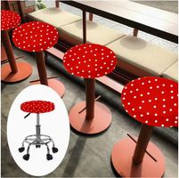 NEUER Stuhlbezug 28-35cm rot-weiss Polka dot - 807110