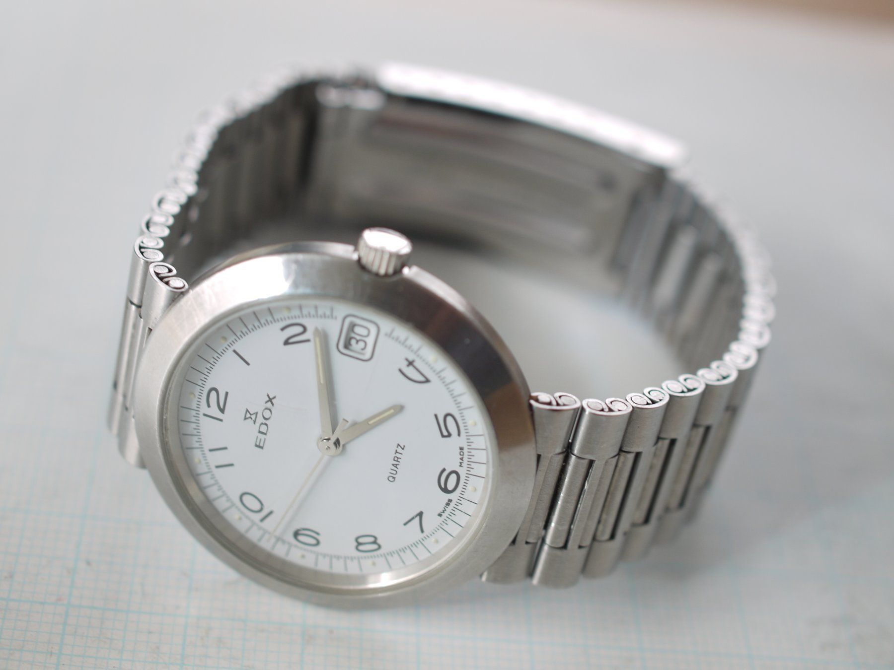 Edox Orologi: EDOX Quartz Date Stahl  Ø 34mm Ref.70017 – Usato da Gross venduto da Retro20 7