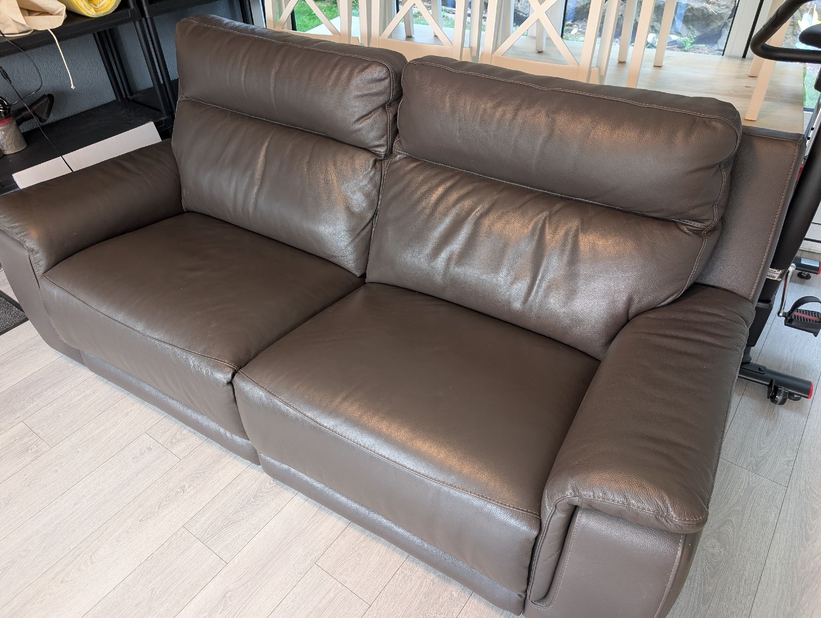 Conforama Divani: 2.5er + 1er Leder Sofa mit Relax Funktion – Usato da Rebstein venduto da pauldainty 4