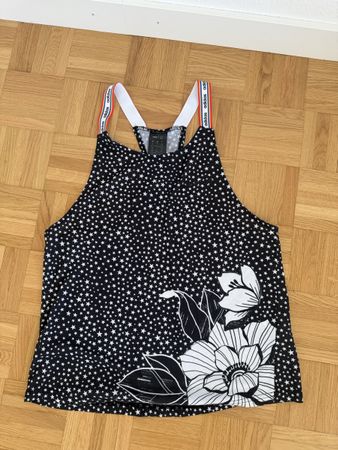 Adidas Tanktop schwarz mit Sternen Grösse M