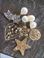 Weihnachtsbaumschmuck Set Gold Kugeln Sterne gebraucht