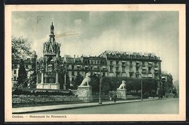 AK Genève, Monument de Brunswick, 1922