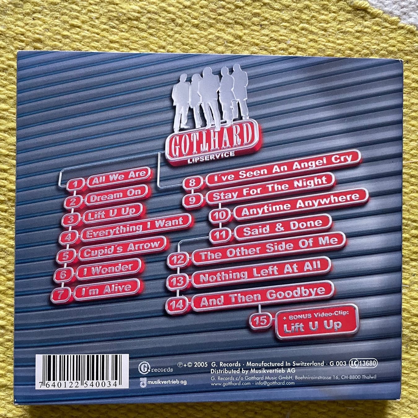 CD: GOTTHARD-LIPSERVICE (DIGIPACK) – Usato da Rorschacherberg venduto da CD-Roli 1