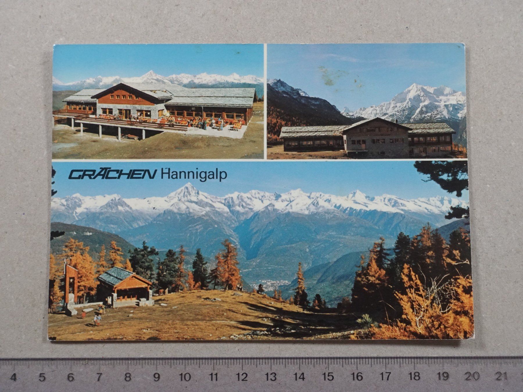 Ansichtskarten: Grächen, Hannigalp, 1981 – Gebraucht aus Lenzburg von fh1