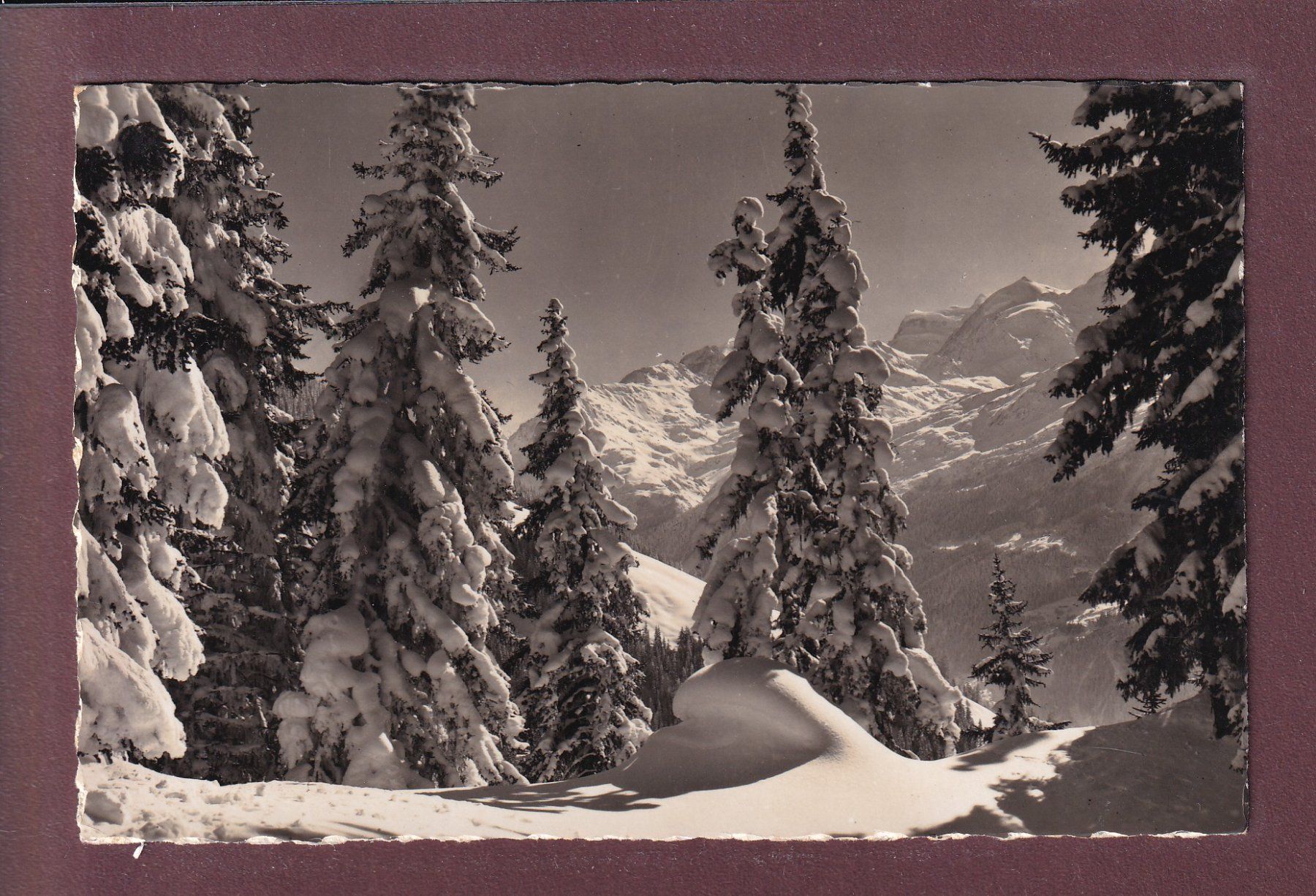 Cartoline postali: CLAMBIN-VERBIER - Les Combins - 1952 – Usato da Pully venduto da nicecards