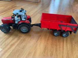 Bruder Massey Ferguson 7480 mit Anhänger
