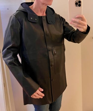 Lederjacke Anorak Whitcomb Dunkelblau Damen Gr. M - NEU