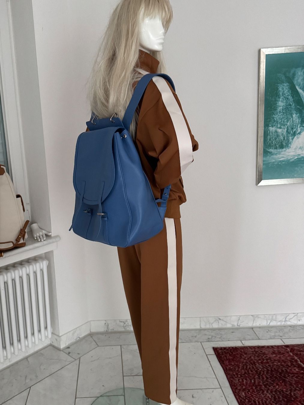 Bally Zaini: Bally Rucksack /Leder Blauer das modische Accessoire – Nuovo e nell'imballaggio originale da Volketswil venduto da praxis12 3