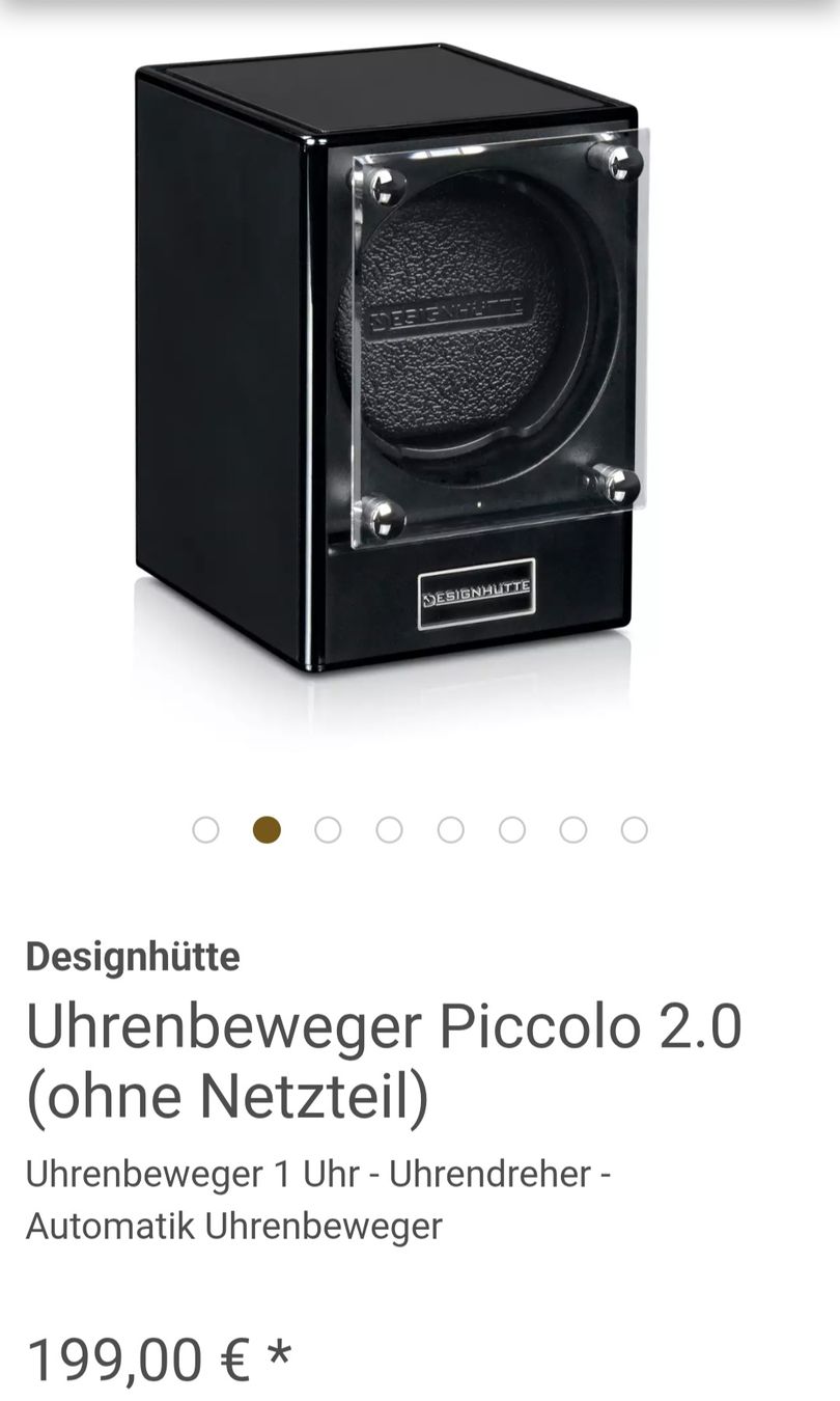 Uhrenbeweger: Uhrenbeweger "DESIGNHÜTTE" Np:200.- – Neu (gemäss Beschreibung) aus Münchwilen (TG) von Anonym2023 1