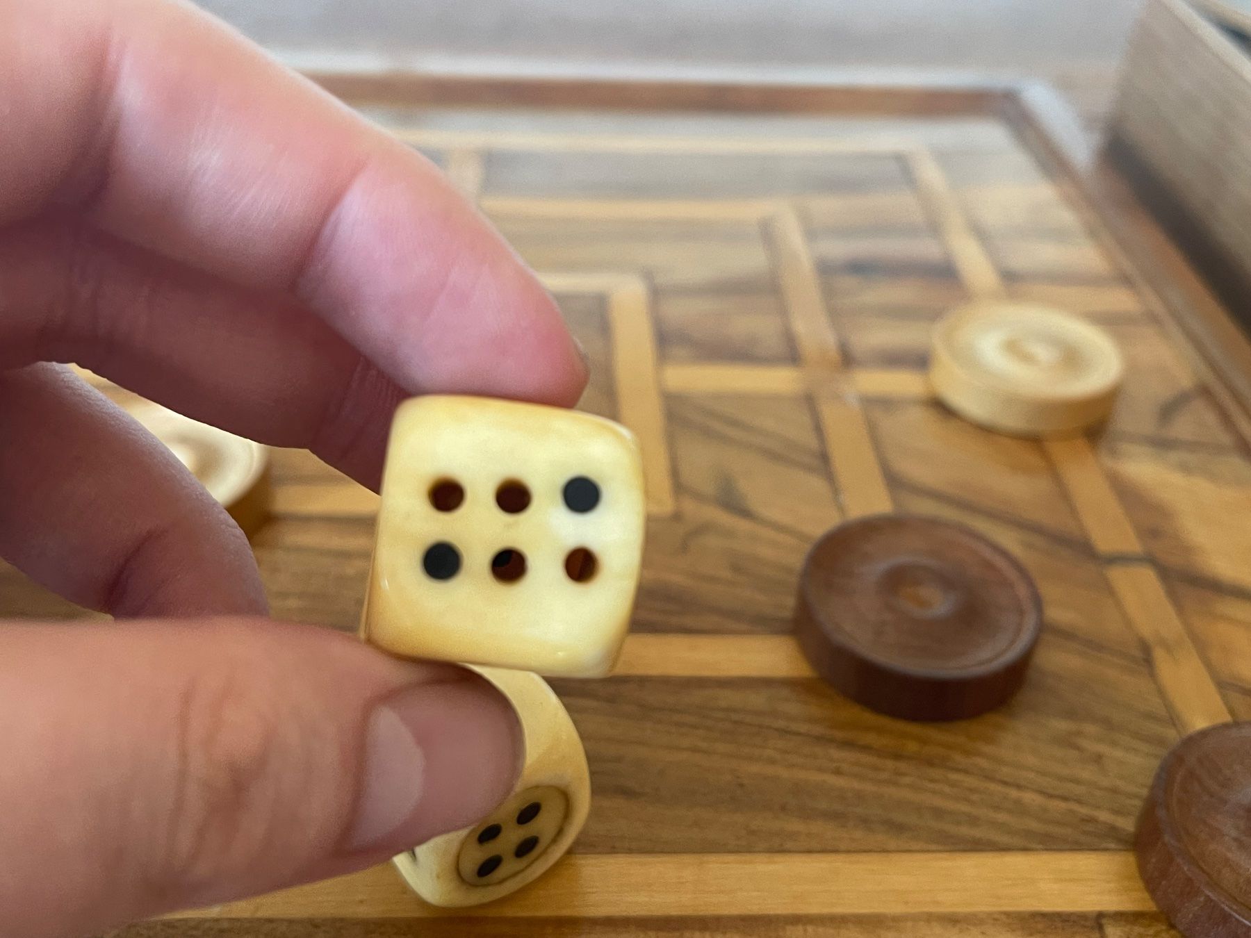 Giochi: Wunderschönes Schachbrett Mühle Backgammon 1850-1900 – Usato da Zuerich venduto da Dorsi 9