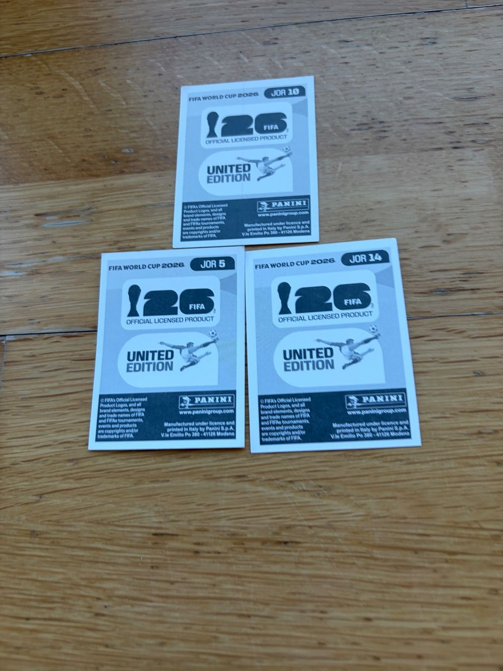 Panini Cartes à collectionner: Panini JOR 5,10,14 – Neuf (Voir description) à Zürich par bel5 1