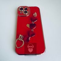 Hülle Cover Etui Case Rot für iPhone 14 Plus Herzkette