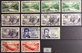 Timbres suisses 1931