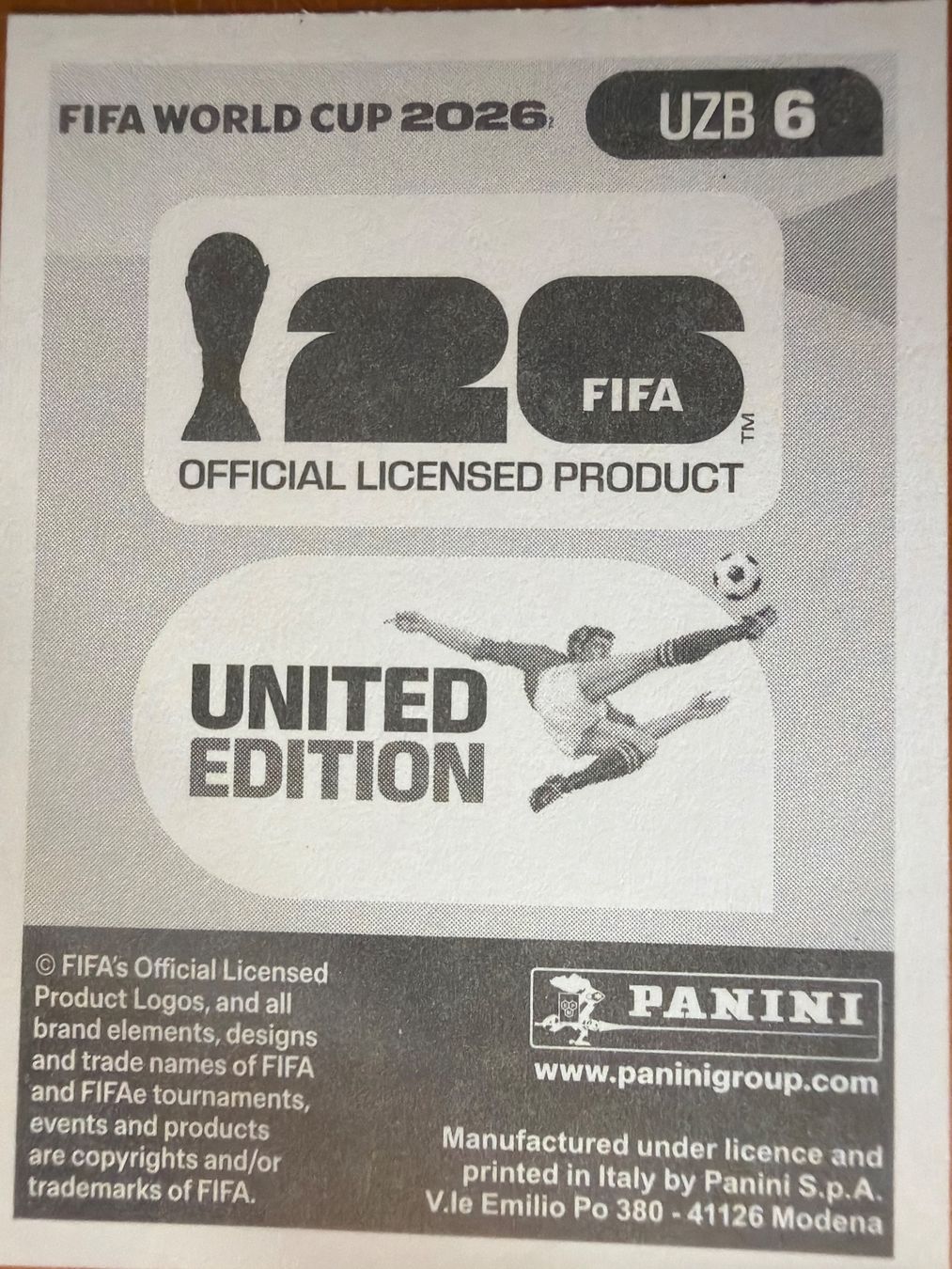 Panini Sammelbilder & Trading cards: Panini UZB6 – Neu (gemäss Beschreibung) aus Susten von Rechnun 1