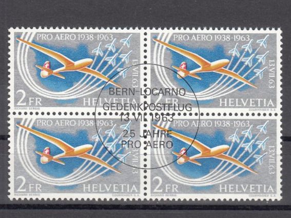 Alle Briefmarken: SBK F46 im 4er-Block mit ET Bern-Locarno – Gebraucht aus Bürglen TG von StampGraf
